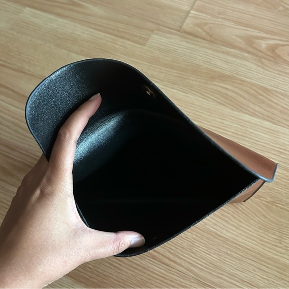 Brown Leather Snap Clutch Wristlet - Picture 3 of 7